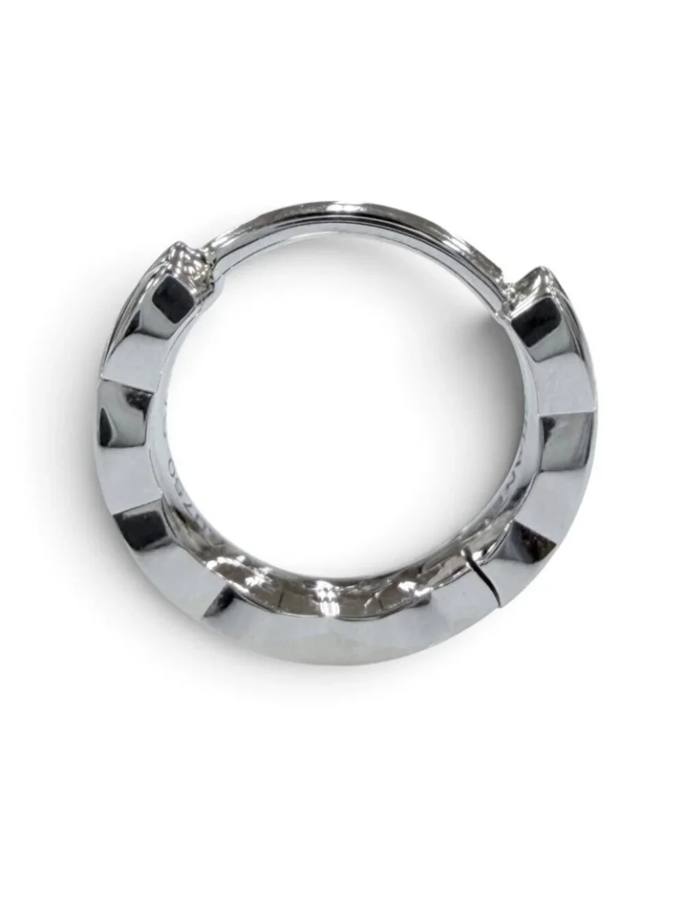 Chanel Coco Crush Collection Single Mini Hoop Earring White Gold